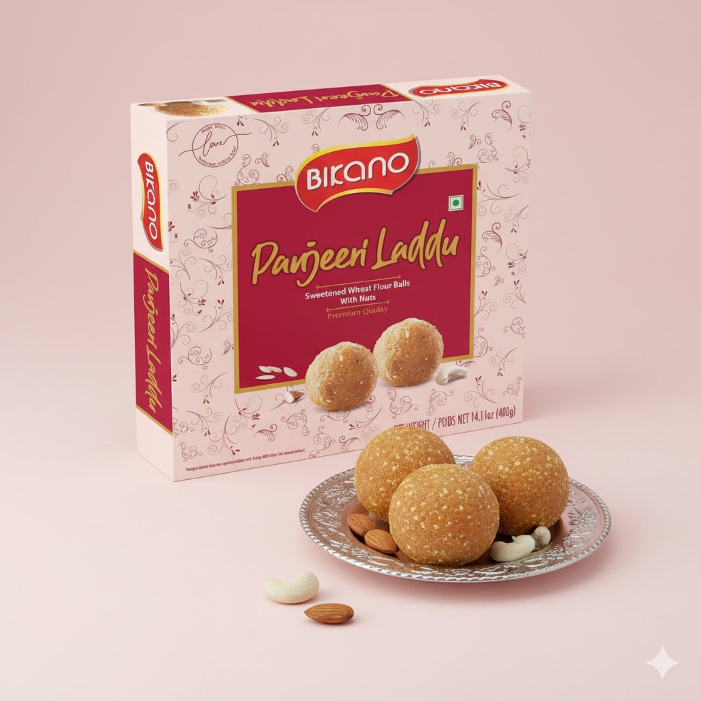Bikano Panjeeri Laddu (Sweetened Wheat Flour Balls with Nuts) 400g