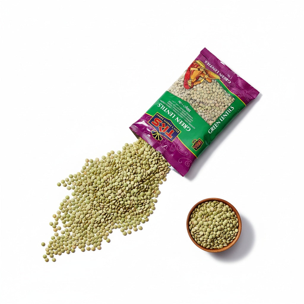 TRS Green Lentils, Puy Masoor, मसूर की दाल (Green Lentils) - 500 gm