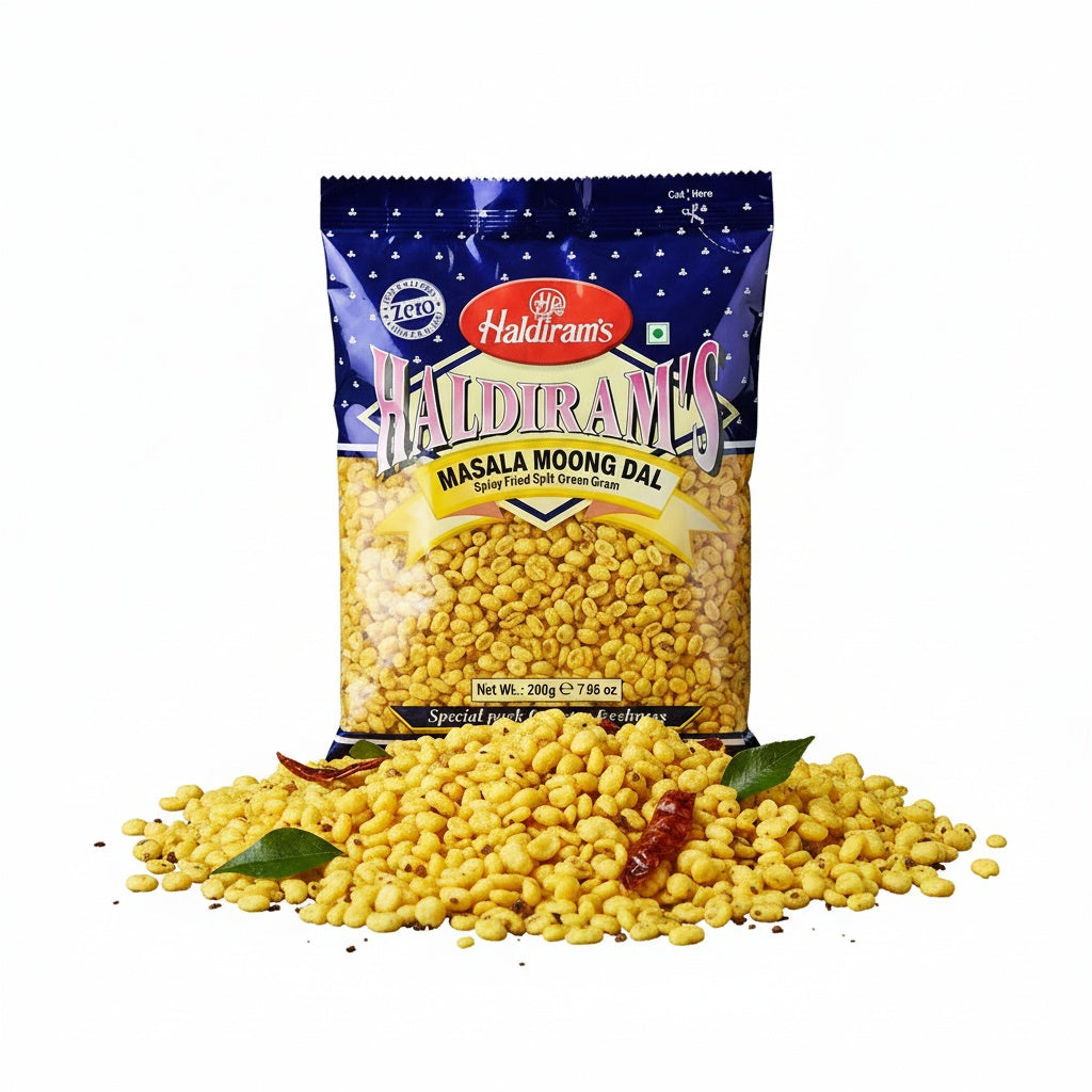 Haldiram Masala Moong Dal (Spicy peeled and halved mung beans) 200g