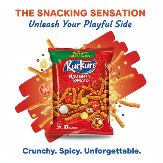 Kurkure Naughty Tomato (Snack from Rice and Corn Flour) 115g