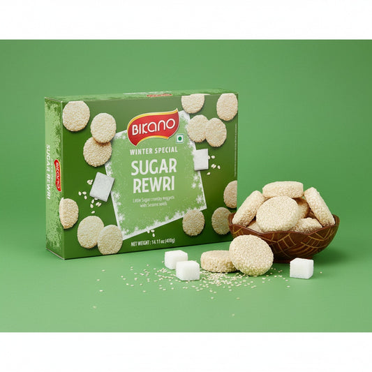 Bikano Sugar Rewri (Small crispy sugar nuggets with sesame) 400g