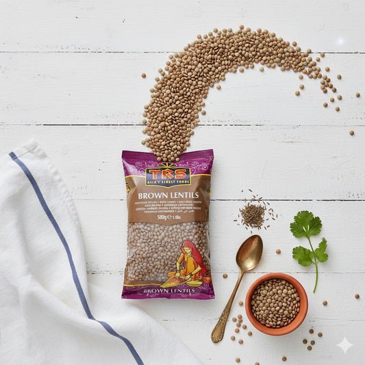 TRS Brown Lentils - Masoor Whole, साबुत मसूर की दाल (Brown Lentils) - 500 gm