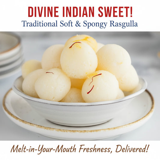 Fresh Rasgullas in sugar syrup (400g)