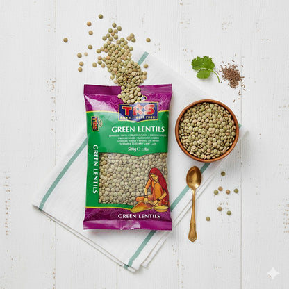 TRS Green Lentils, Puy Masoor, मसूर की दाल (Green Lentils) - 500 gm