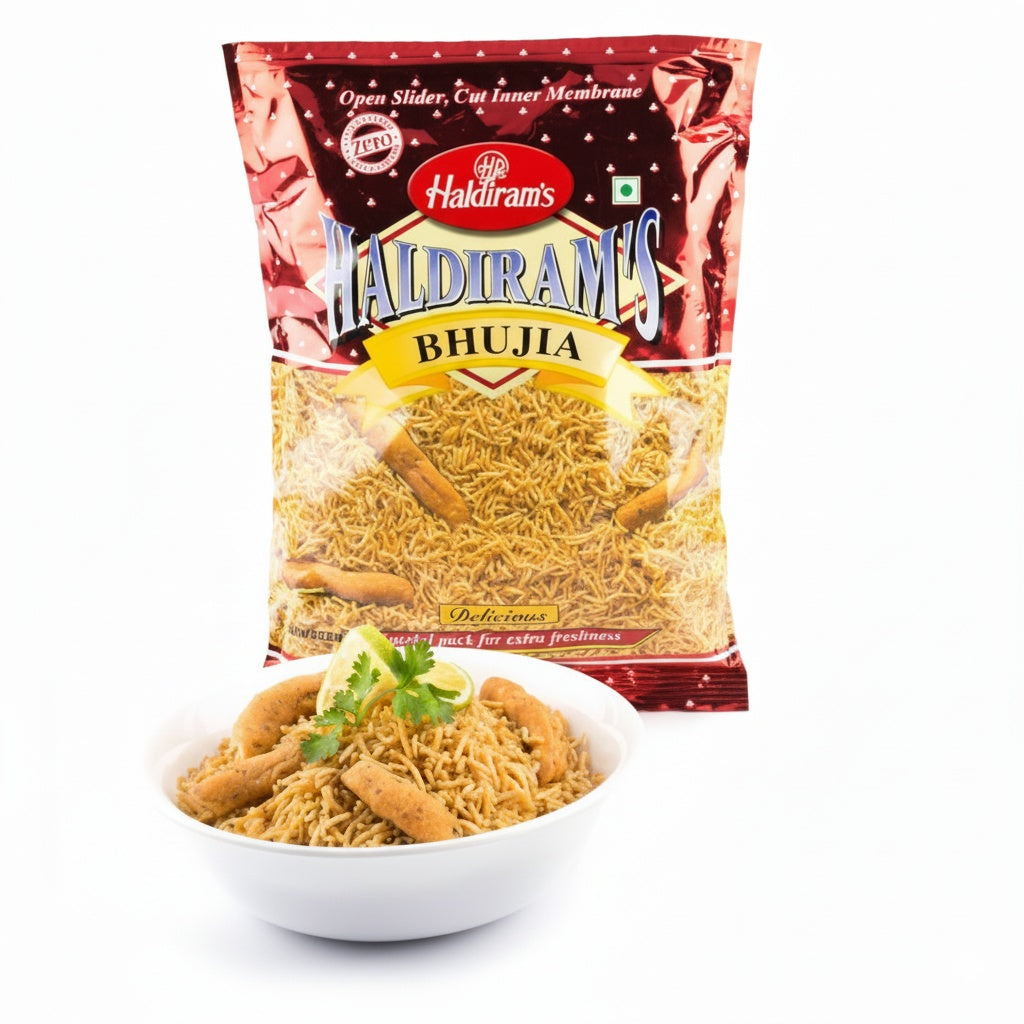 Haldiram Bhujia Masala (Savoury Spiced Bean & Gram Noodles)