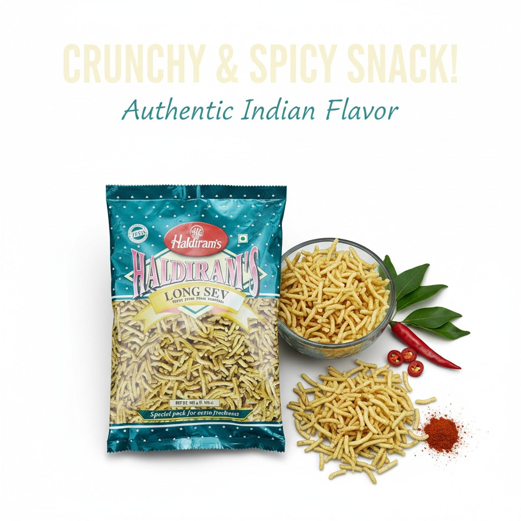 Haldiram Long Sev (Spicy Gram Flour Noodles) 200g