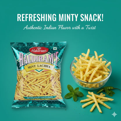 Haldiram Mint Lachha (crunchy & mint Flavour Potato Sticks) 200g