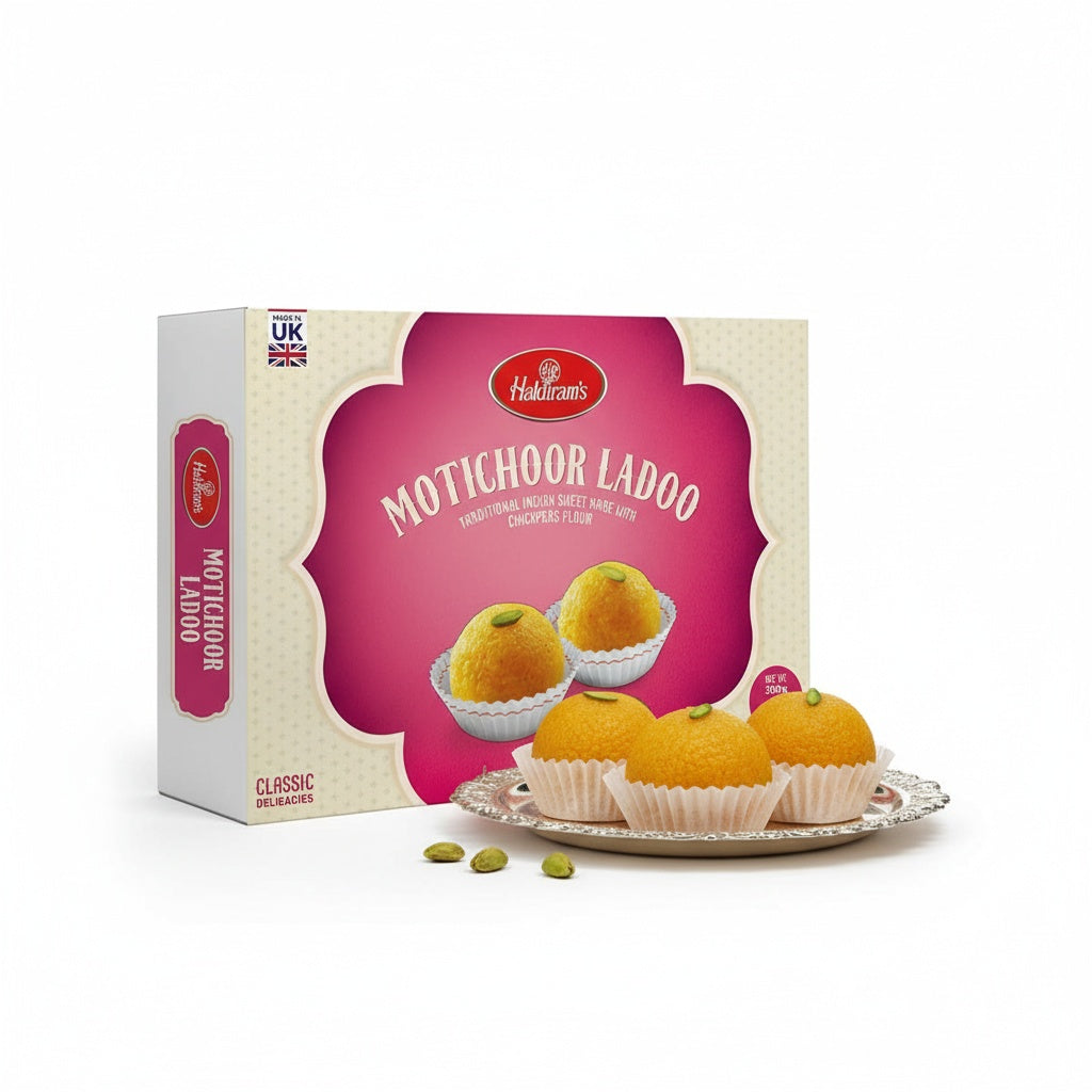 Haldiram Motichoor Ladoos in Pure Desi Ghee (original & fresh sweet) 300g