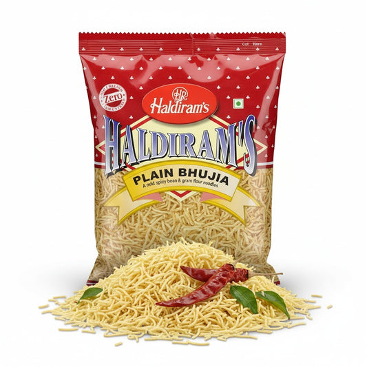 Haldiram Plain Bhujia (Mild Spicy Bean & Gram Flour Noodles)