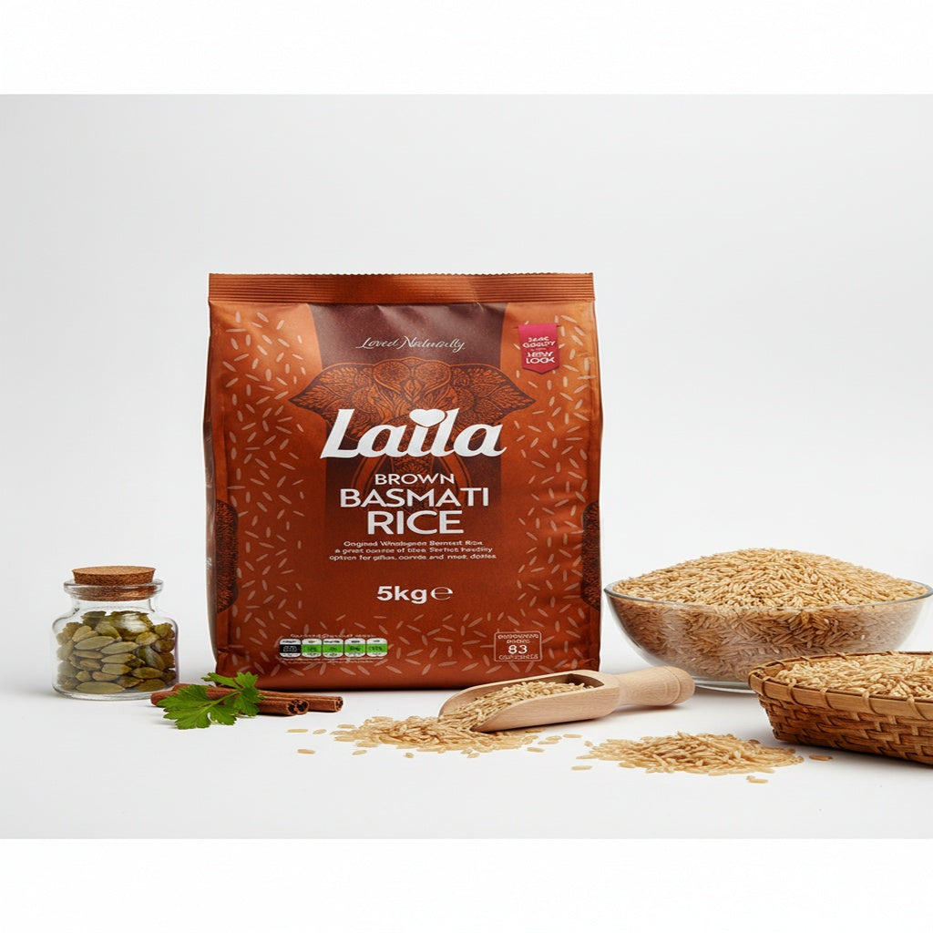 Laila Brown Basmati Rice - 5 kg