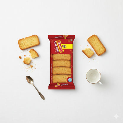 Mario Cake Rusk, Biscotti रस (Deliciously crispy twice-baked bars)