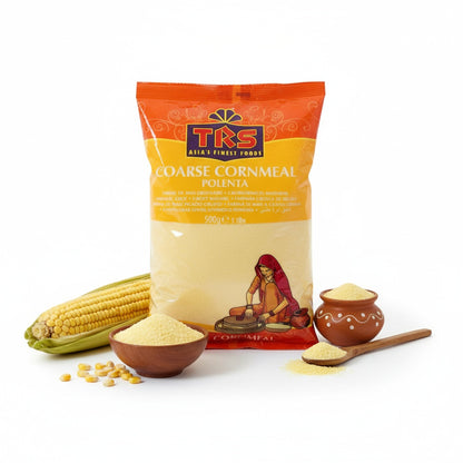 TRS Coarse Cornmeal, Makki Atta (Coarse Cornmeal - Polenta) - 500 gm