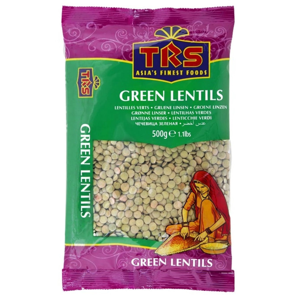TRS Green Lentils, Puy Masoor, मसूर की दाल (Green Lentils) - 500 gm