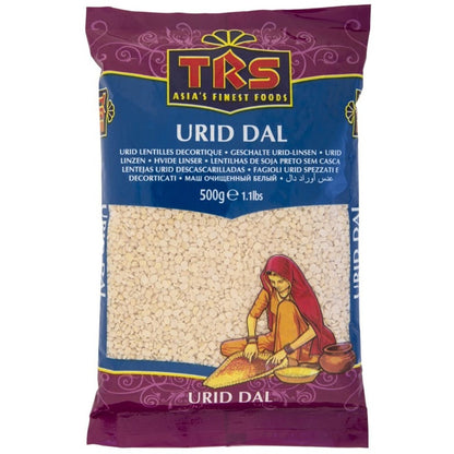 TRS Urid Dal White, उड़द की धुली दाल (Halved urd beans, peeled) - 500 gm