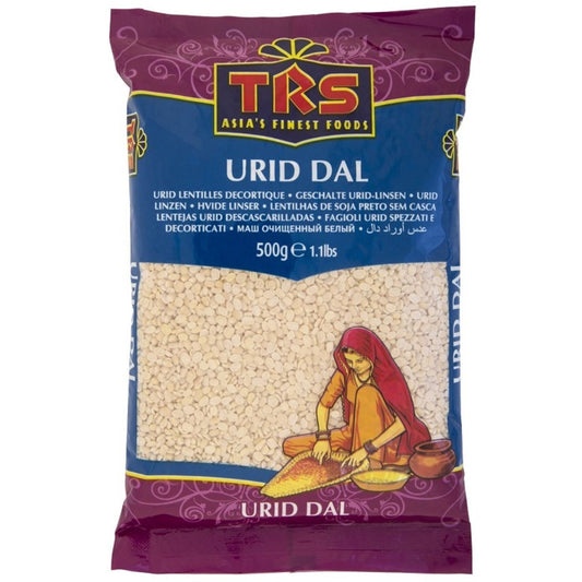 TRS Urid Dal White, उड़द की धुली दाल (Halved urd beans, peeled) - 500 gm